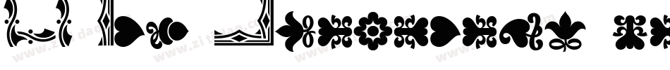 VT Mei Ornaments on Black字体转换
